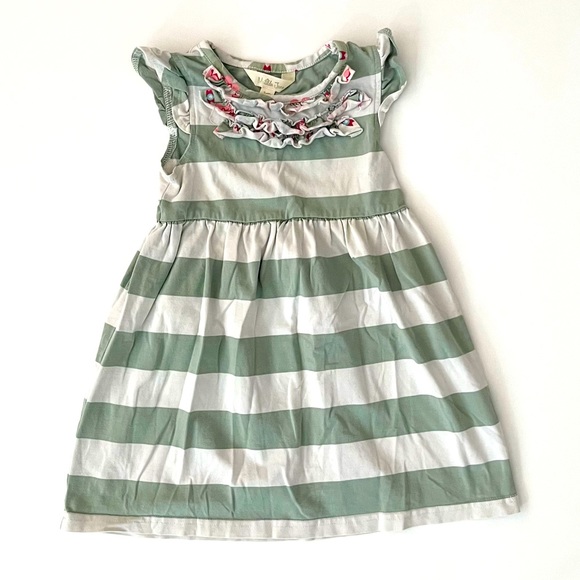 Matilda Jane Striped Flutter Sleeveless Dress Size 2 - Picture 1 of 3